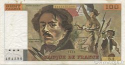 100 Francs DELACROIX FRANCE  1978 F.68.02 VF+