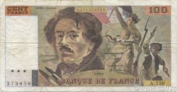 100 Francs DELACROIX imprimé en continu FRANCE  1990 F.69bis.01a F+