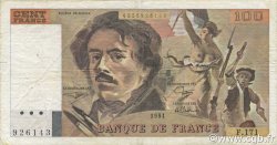 100 Francs DELACROIX imprimé en continu FRANCE  1991 F.69bis.03a2 F+