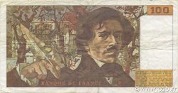100 Francs DELACROIX imprimé en continu FRANCE  1991 F.69bis.03b2 VF