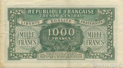 1000 Francs MARIANNE THOMAS DE LA RUE FRANCE  1945 VF.13.01 VF+