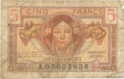 5 Francs TRÉSOR FRANÇAIS FRANKREICH  1947 VF.29.01 fS