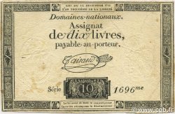 10 Livres FRANCE  1791 Ass.21a VF