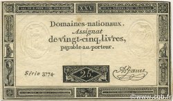 25 Livres FRANKREICH  1793 Ass.43a fVZ