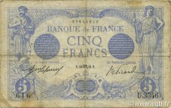 5 Francs BLEU FRANCE  1913 F.02.21 VG