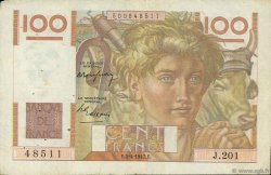 100 Francs JEUNE PAYSAN FRANCIA  1947 F.28.14 q.BB