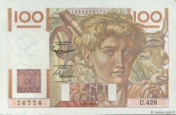 100 Francs JEUNE PAYSAN FRANCE  1952 F.28.31 AU