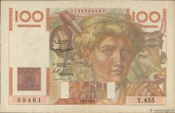 100 Francs JEUNE PAYSAN FRANCIA  1952 F.28.32 EBC