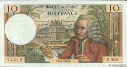 10 Francs VOLTAIRE FRANKREICH  1970 F.62.44 VZ to fST