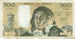 500 Francs PASCAL FRANKREICH  1968 F.71 SGE to S