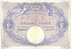 50 Francs BLEU ET ROSE FRANKREICH  1919 F.14.32 VZ