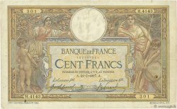 100 Francs LUC OLIVIER MERSON sans LOM FRANCIA  1917 F.23.09a q.MB