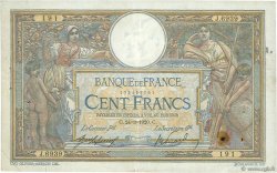 100 Francs LUC OLIVIER MERSON sans LOM FRANCE  1920 F.23.12 F+