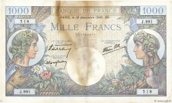 1000 Francs COMMERCE ET INDUSTRIE FRANCE  1940 F.39.03 TTB