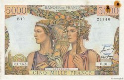 5000 Francs TERRE ET MER FRANKREICH  1949 F.48.01