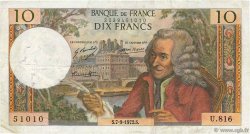 10 Francs VOLTAIRE FRANKREICH  1972 F.62.58 fSS
