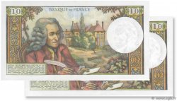10 Francs VOLTAIRE Consécutifs FRANCIA  1973 F.62.63 EBC