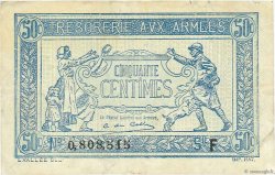 50 Centimes TRÉSORERIE AUX ARMÉES 1917 FRANCIA  1917 VF.01.06 BB