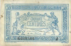 50 Centimes TRÉSORERIE AUX ARMÉES 1917 FRANCIA  1917 VF.01.10 BB