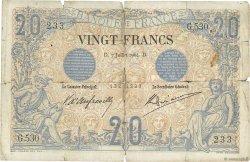 20 Francs NOIR FRANKREICH  1904 F.09.03 GE