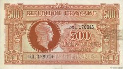 500 Francs MARIANNE fabrication anglaise FRANCE  1945 VF.11.01 VF+