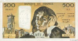 500 Francs PASCAL FRANCE  1968 F.71.01 F+