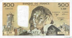 500 Francs PASCAL FRANCE  1991 F.71.46 VF+