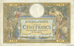 100 Francs LUC OLIVIER MERSON sans LOM FRANCE  1909 F.23.01 VF-