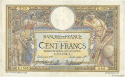 100 Francs LUC OLIVIER MERSON sans LOM FRANCIA  1912 F.23.04