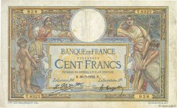 100 Francs LUC OLIVIER MERSON sans LOM FRANKREICH  1922 F.23.15 fSS