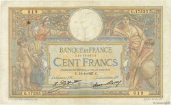 100 Francs LUC OLIVIER MERSON grands cartouches FRANKREICH  1927 F.24.06