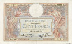 100 Francs LUC OLIVIER MERSON type modifié FRANCIA  1938 F.25.34 MBC+