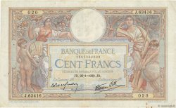 100 Francs LUC OLIVIER MERSON type modifié FRANCIA  1939 F.25.40 BC+