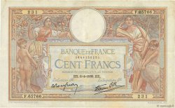 100 Francs LUC OLIVIER MERSON type modifié FRANCIA  1939 F.25.45 BB
