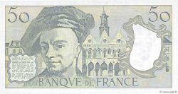 50 Francs QUENTIN DE LA TOUR Petit numéro FRANCIA  1990 F.67.16A59 q.FDC