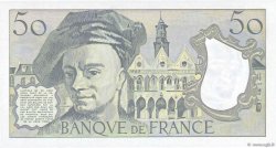 50 Francs QUENTIN DE LA TOUR Petit numéro FRANCIA  1992 F.67.18A70 q.FDC