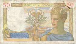 50 Francs CÉRÈS modifié FRANKREICH  1939 F.18.24 fS