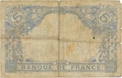 5 Francs BLEU FRANKREICH  1915 F.02.25 SGE