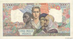 5000 Francs EMPIRE FRANÇAIS FRANCIA  1945 F.47.45 q.SPL