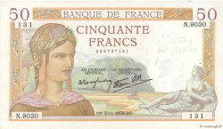 50 Francs CÉRÈS modifié FRANCIA  1938 F.18.18 MBC