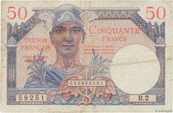 50 Francs TRÉSOR FRANÇAIS FRANCIA  1947 VF.31.02 RC