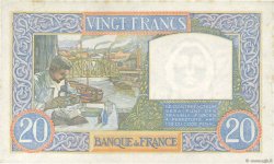 20 Francs TRAVAIL ET SCIENCE FRANCE  1940 F.12.11 XF-