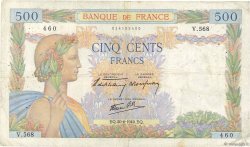 500 Francs LA PAIX FRANKREICH  1940 F.32.03 fS