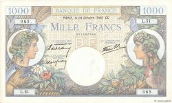1000 Francs COMMERCE ET INDUSTRIE FRANCIA  1940 F.39.01 BB