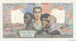 5000 Francs EMPIRE FRANÇAIS FRANCIA  1945 F.47.10 BC+