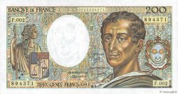 200 Francs MONTESQUIEU FRANCIA  1981 F.70.01 EBC