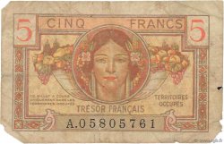 5 Francs TRÉSOR FRANÇAIS FRANCIA  1947 VF.29.01 RC