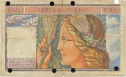 1000 Francs TRÉSOR PUBLIC Annulé FRANCIA  1955 VF.35.01 RC