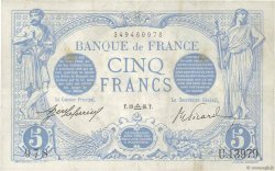 5 Francs BLEU FRANCE  1916 F.02.43 VF-