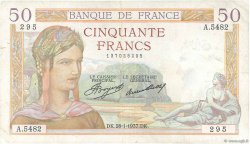 50 Francs CÉRÈS FRANCE  1937 F.17.33 F